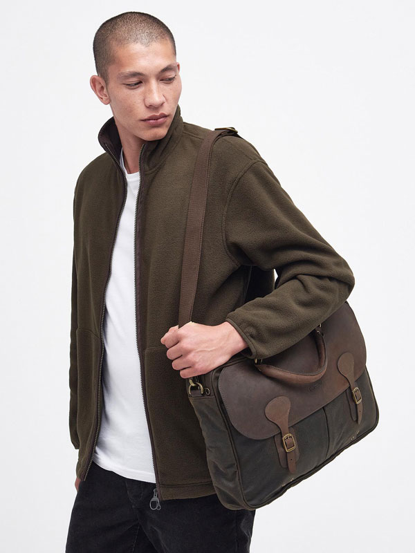 Barbour Aktentasche Wax Leather Briefcase Olive