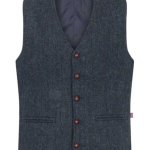 Harris Tweed Dalston Weste Mitternachtsblau