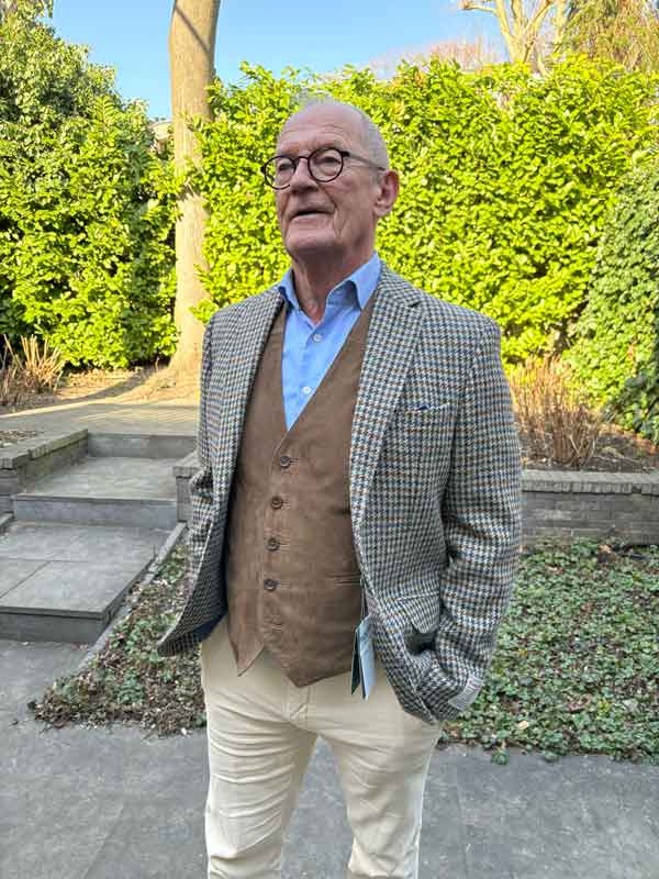 Harris Tweed Sakko London In Houndstooth Tweed