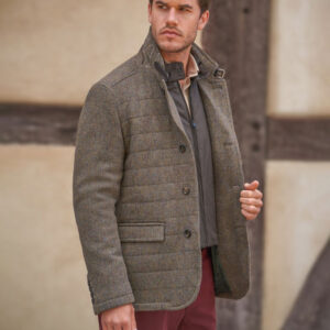 Herren Tweed Jacke ''Austria'' Jacke In Green Hill Tweed