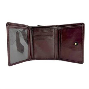 Harris Tweed Trifold Geldbörse, Blau/Braun Kariert