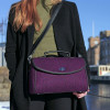 Harris Tweed Bag Calder Burgundy