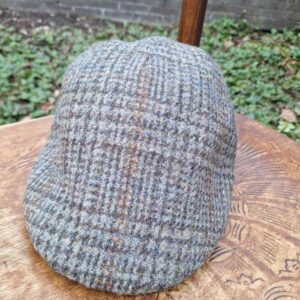 Harris Tweed Flat Cap Henry Greystone Overcheck