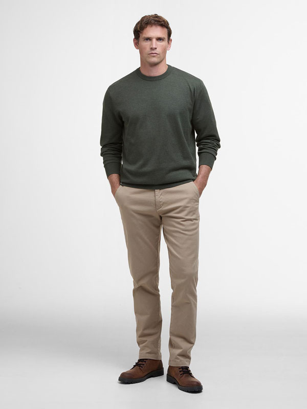 Barbour Pullover Bayfield Rundhalsausschnitt Olive