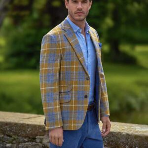 Harris Tweed Sakko ''London'' Im Amber Check