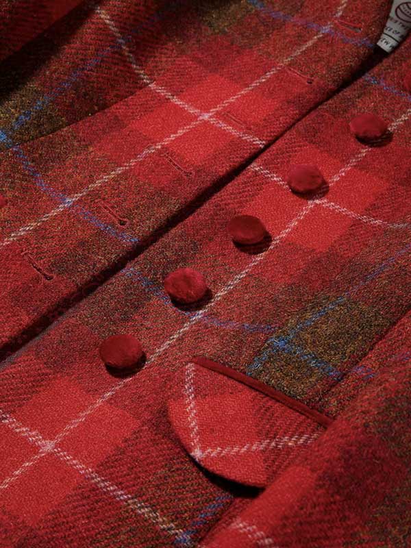 Harris Tweed Jacket Amy Red Tartan