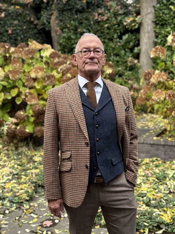 Harris Tweed Sakko ''London'' In Country Houndstooth