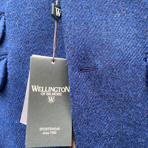 Harris Tweed Sakko ''London'' In Blue Twill