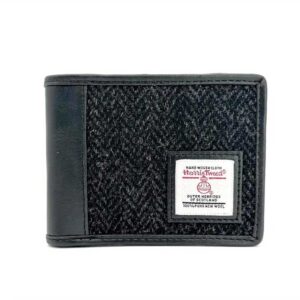 Harris Tweed Bifold Geldbörse in Anthrazit