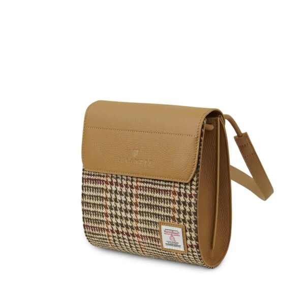 Harris Tweed Clutch, The Eilidh, Islander, Beige Dogtooth