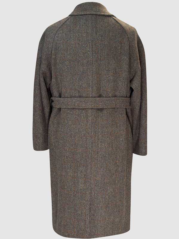 Harris Tweed Raglan-Mantel, Braun