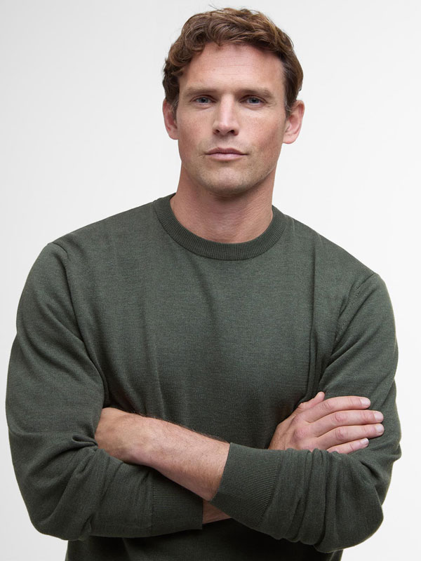 Barbour Pullover Bayfield Rundhalsausschnitt Olive