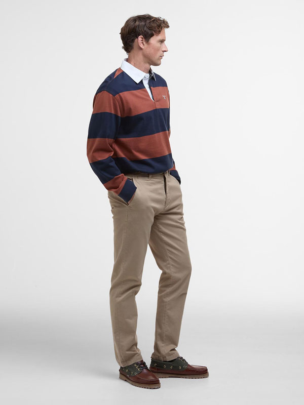 Barbour Rugby Polo Navy Rust