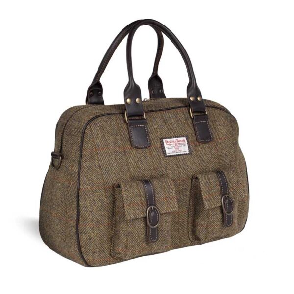 Harris Tweed Oxna Reisetasche, Senfkaro
