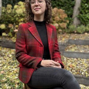 Harris Tweed Damenjacke Claire Rot Karo