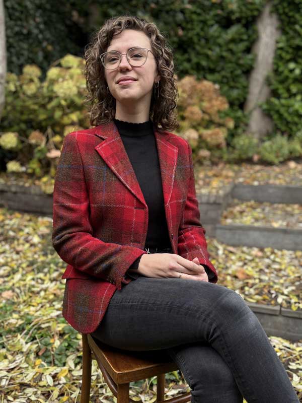 Harris Tweed Damenjacke Claire Rot Karo