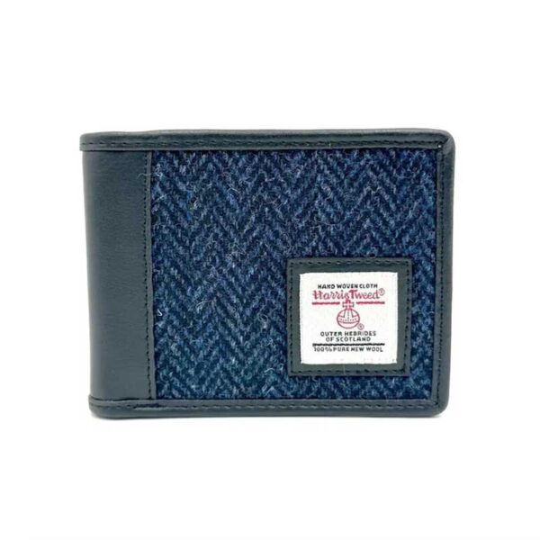 Harris Tweed Bifold Geldbörse in Blau