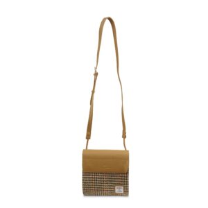 Harris Tweed Clutch, The Eilidh, Islander, Beige Dogtooth