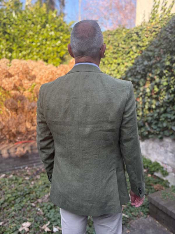 Herren Leinen Sakko ''London So'' In Oliv