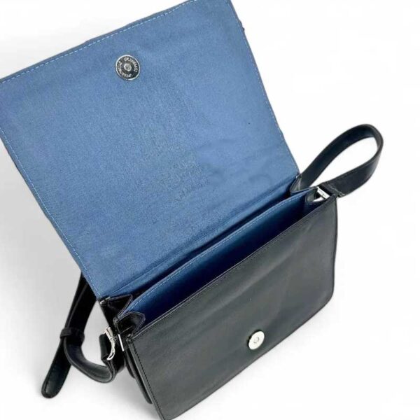 Harris Tweed Stepp-Schultertasche in Blau