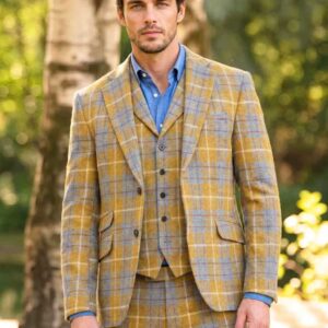 Harris Tweed Sakko ''London'' Im Amber Check