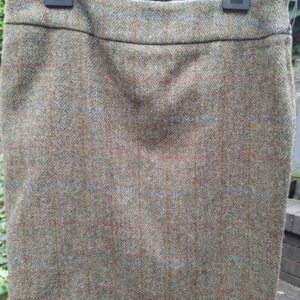 Bleistiftrock Aus Harris Tweed In Light Green
