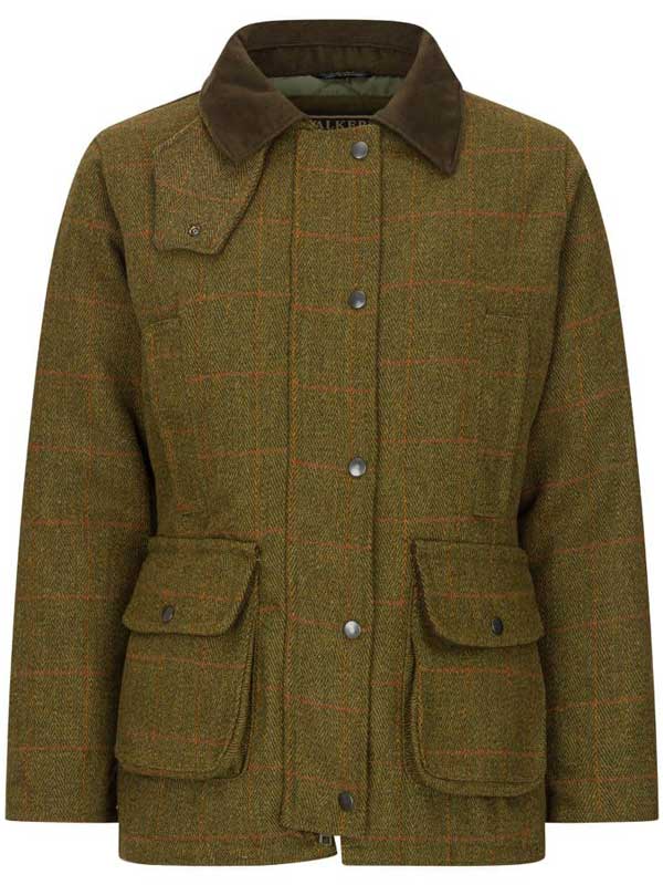 Derby Tweed Hazelwood Damen-Schießjacke Dunkelgrün