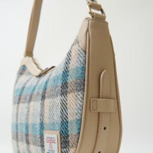 Harris Tweed Schultertasche, Modell Ellon, Islander, Islander Tartan