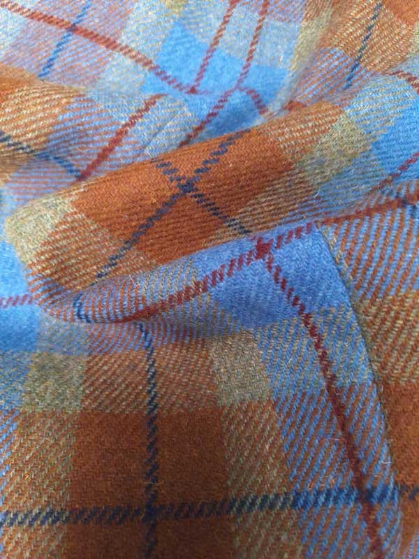 Harris Tweed Weste ''Wales'' In Gold Tartan