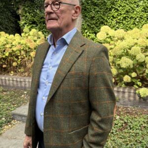 Sheppard & Jones, Tweed Jacket Green/Orange Overcheck