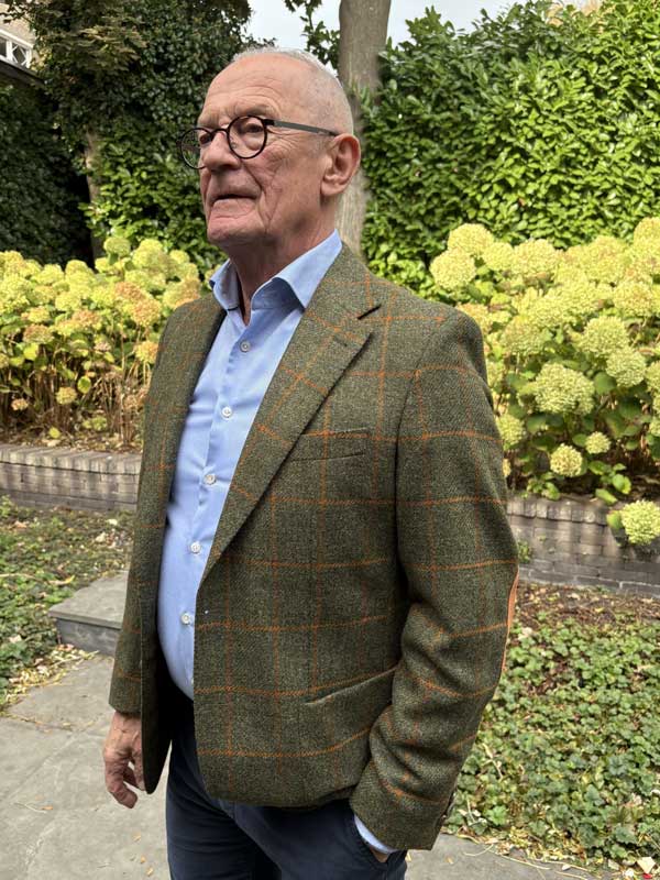 Sheppard & Jones, Tweed Jacket Green/Orange Overcheck