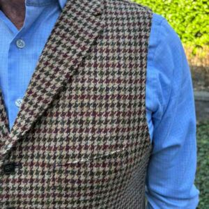 Harris Tweed Weste ''Wales'' In Country Houndstooth