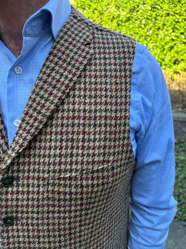 Harris Tweed Weste ''Wales'' In Country Houndstooth