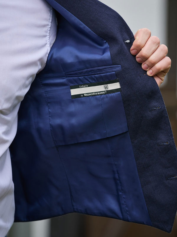 Herren Leinenweste ''Wales'' In Navy
