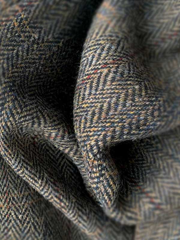 Harris Tweed Sakko ''London'' In Highland Green Herringbone
