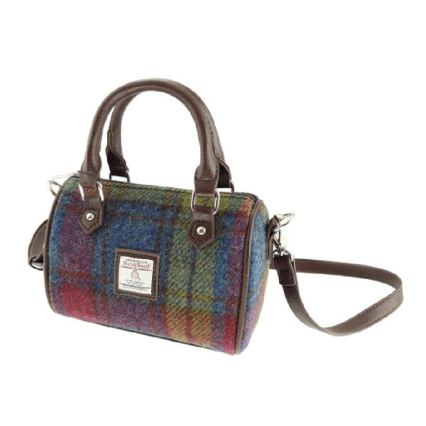 Harris Tweed 'Kilbride' Mini Bowling Bag in Multi Colour Tartan