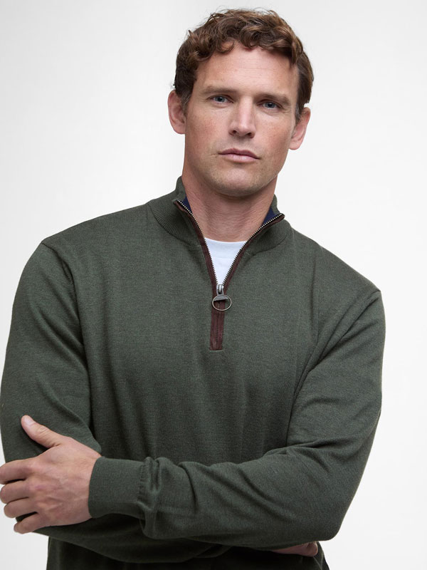 Barbour Pullover Bayfield Half-Zip Olive
