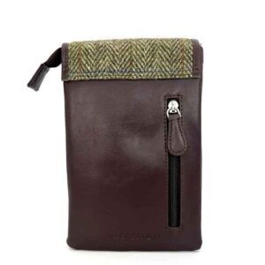 Harris Tweed Mini-Umhängetasche in Country Green