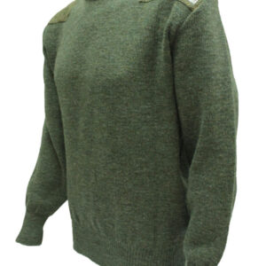 Rundhalspullover mit Harris-Tweed-Applikationen, Derby Tweed