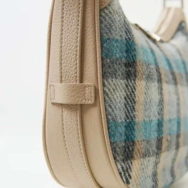 Harris Tweed Schultertasche, Modell Ellon, Islander, Islander Tartan