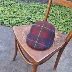Harris Tweed Mütze "Henry Cap" In Berry Check