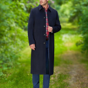 Langer Herrenmantel „Delchester“ Aus Woll-Kaschmir In Navy