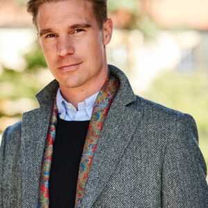 Harris Tweed Blazermantel “Barney” Für Herren In Black Herringbone