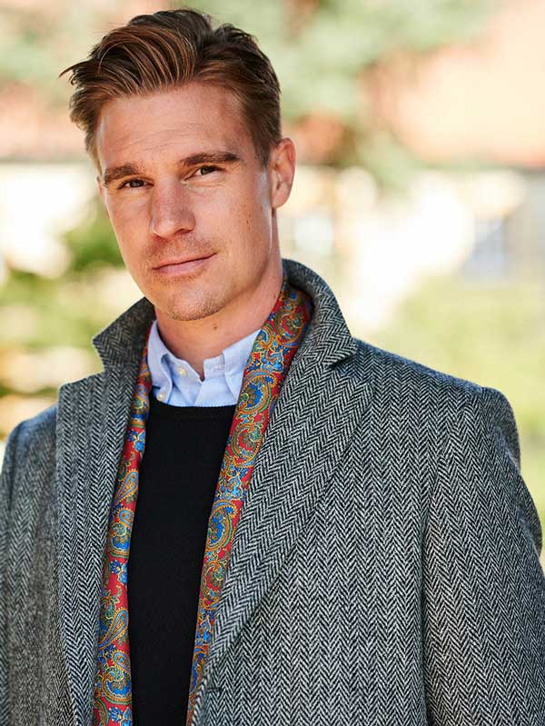Harris Tweed Blazermantel “Barney” Für Herren In Black Herringbone