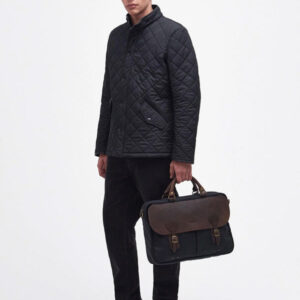 Barbour Aktentasche Wax Leather Briefcase Navy