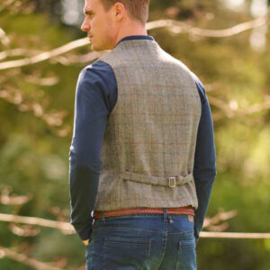 Harris Tweed Weste ''Wales'' In Walnut Check