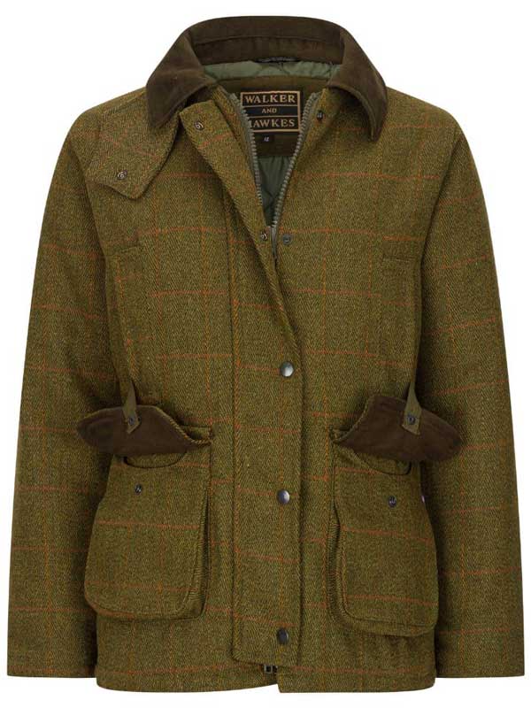 Derby Tweed Hazelwood Damen-Schießjacke Dunkelgrün