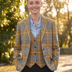 Harris Tweed Damen Sakko Ocre Check