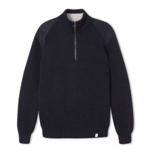 Peregrine,Foxton Zip Neck, Navy