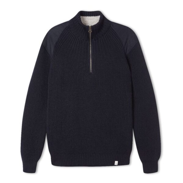 Peregrine,Foxton Zip Neck, Navy